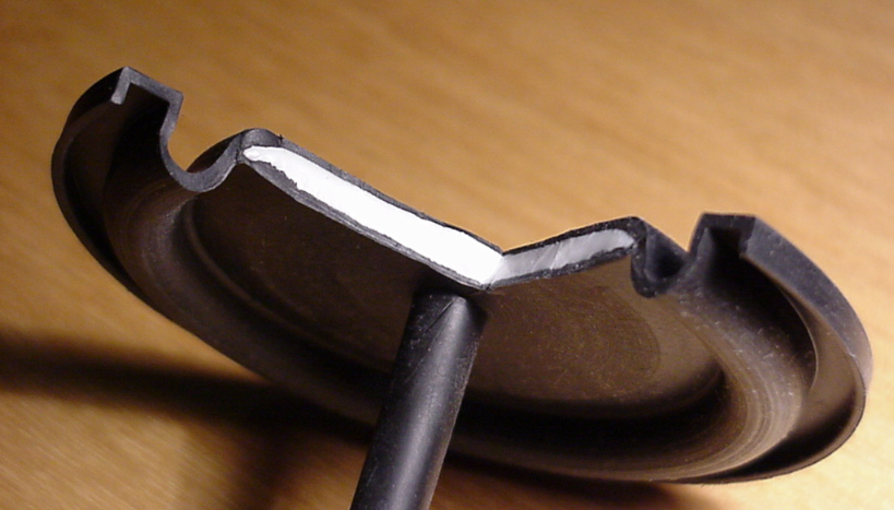 Monosandwich: Rullemembran, mineralfyldt PP-kerne og SEBS membran.